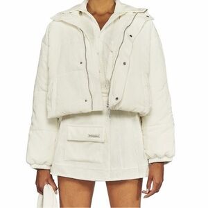 My Mum Made It - Recycled Corduroy Puffer Jacket - Off-White - XS-S